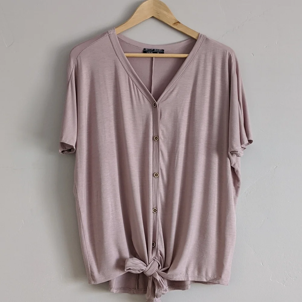 FINAL SALE 🆕🌿DRAPED BUTTON DOWN TOP🌿 - Picture 3 of 8